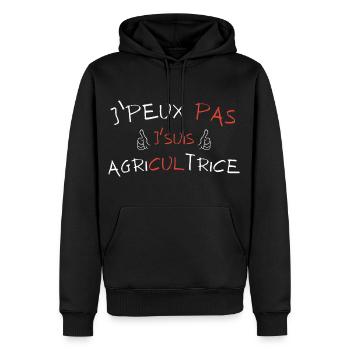 I can't I'm a farmer - Men’s Premium Organic Hoodie - black - Front - Nico (187cm)
