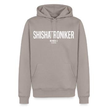 NONNATIVES SHISHATRONIKER - Männer Premium Bio Hoodie - Taupe - Vorne - Nico (187cm)