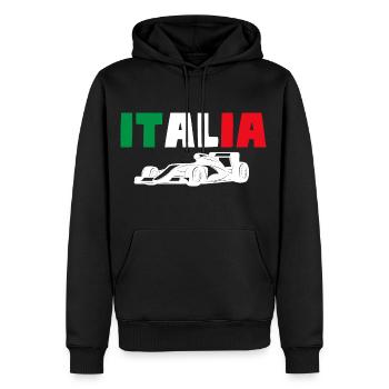 Italia Rennwagen Formula Racing - Männer Premium Bio Hoodie - Schwarz - Vorne - Nico (187cm)