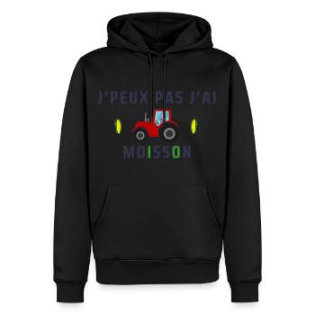 J'peux pas j'ai moisson - Sweat à capuche Premium bio Homme - noir - Devant - Nico (187cm)