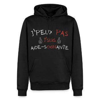 Ich kann nicht, ich bin eine Pflegekraft - Männer Premium Bio Hoodie - Schwarz - Vorne - Nico (187cm)