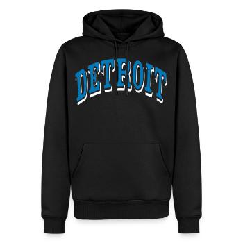 Detroit - Sweat à capuche Premium bio Homme - noir - Devant - Nico (187cm)