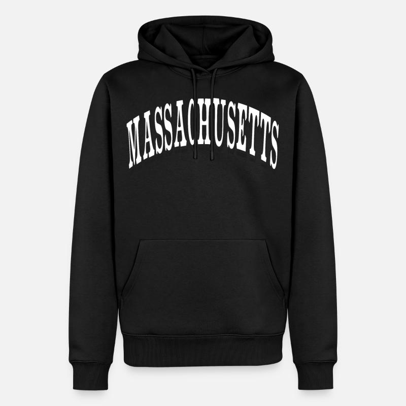 Massachusetts - Männer Premium Bio Hoodie - Schwarz