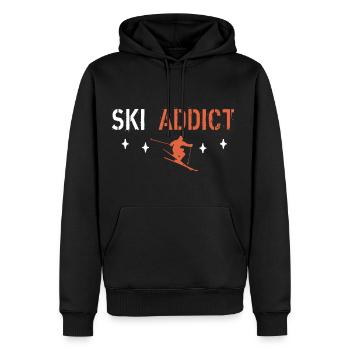 Ski-süchtig - Männer Premium Bio Hoodie - Schwarz - Vorne - Nico (187cm)