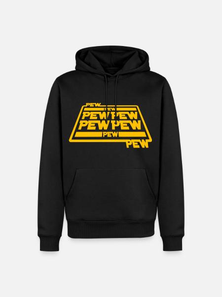 Pew pew pew | dream Artworks - Männer Premium Bio Hoodie - Schwarz