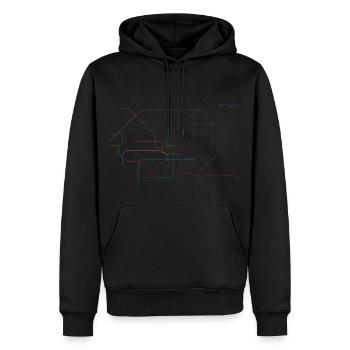 U-MOVE Türkei Griechenland - Männer Premium Bio Hoodie - Schwarz - Vorne - Nico (187cm)