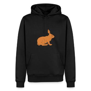 lièvre - Sweat à capuche Premium bio Homme - noir - Devant - Nico (187cm)
