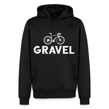Gravel Bike Fahrrad Radfahrer Radfahrerin - Männer Premium Bio Hoodie - Schwarz - Vorne - Nico (187cm)