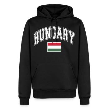 Ungarn Hungary Flagge - Männer Premium Bio Hoodie - Schwarz - Vorne - Nico (187cm)
