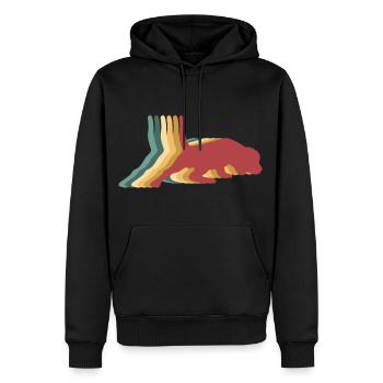 Beagle Dog Retro Vintage - Sweat à capuche Premium bio Homme - noir - Devant - Nico (187cm)