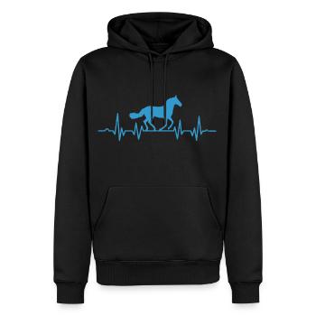 Equitation Temps Libre Cadeau Cavalier - Sweat à capuche Premium bio Homme - noir - Devant - Nico (187cm)