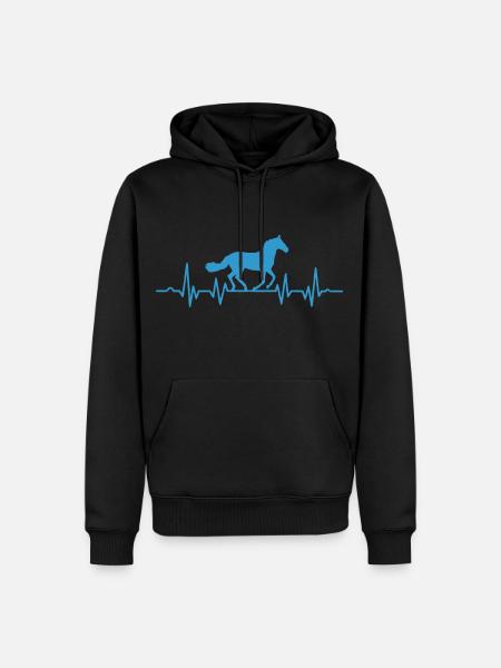 Reiten Freizeit Geschenkreiter - Männer Premium Bio Hoodie - Schwarz
