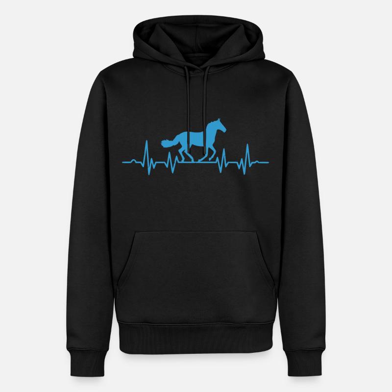 Reiten Freizeit Geschenkreiter - Männer Premium Bio Hoodie - Schwarz