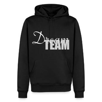 Dream Team Loyalty Cohesion Love Harmony - Men’s Premium Organic Hoodie - black - Front - Nico (187cm)