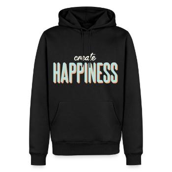 Positif - Sweat à capuche Premium bio Homme - noir - Devant - Nico (187cm)