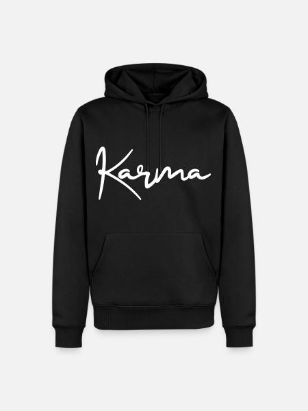 Karma - Sweat à capuche Premium bio Homme - noir
