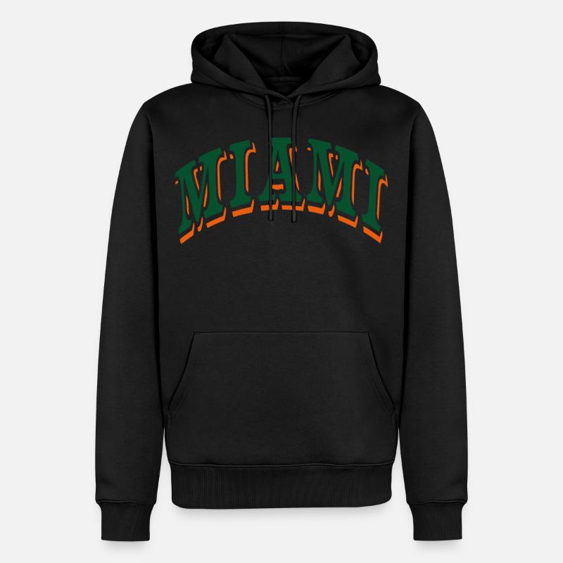 Miami - Männer Premium Bio Hoodie - Schwarz