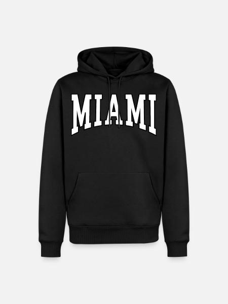 Miami - Männer Premium Bio Hoodie - Schwarz