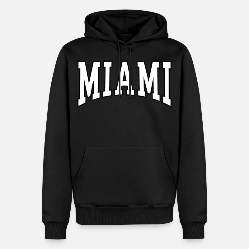 Miami - Männer Premium Bio Hoodie - Schwarz