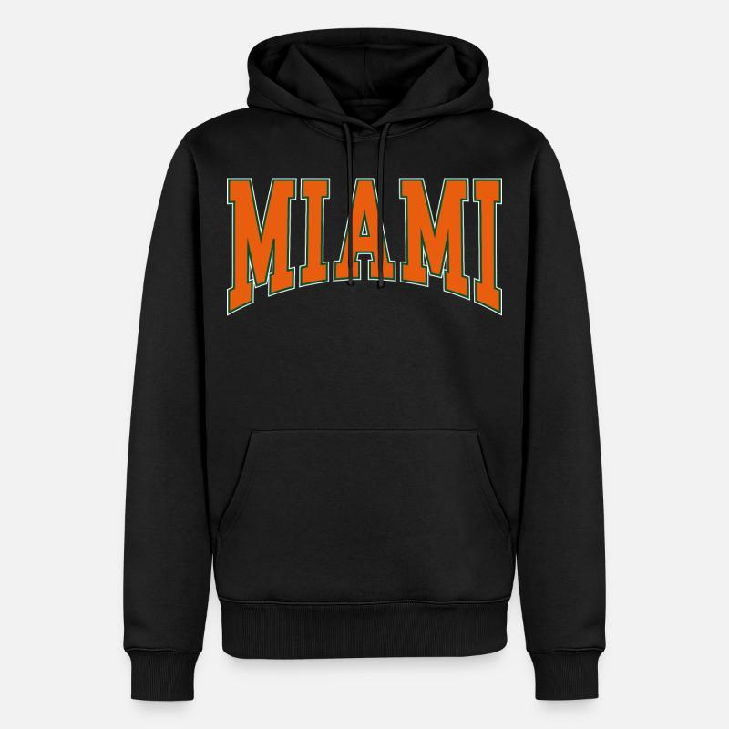 Miami - Männer Premium Bio Hoodie - Schwarz