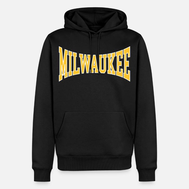 Milwaukee - Männer Premium Bio Hoodie - Schwarz