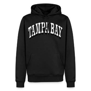 Tampa Bay - Männer Premium Bio Hoodie - Schwarz - Vorne - Nico (187cm)