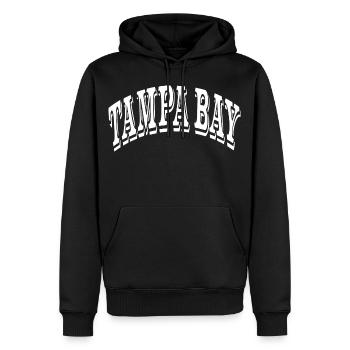 Tampa Bay - Männer Premium Bio Hoodie - Schwarz - Vorne - Nico (187cm)