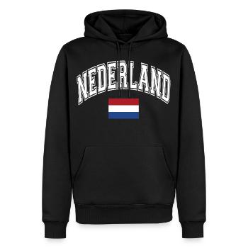 Drapeau néerlandais - Sweat à capuche Premium bio Homme - noir - Devant - Nico (187cm)