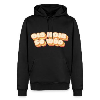 ois hoib so wued - Sweat à capuche Premium bio Homme - noir - Devant - Nico (187cm)