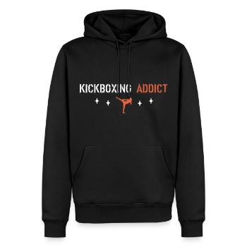 Kickbox-Süchtiger - Männer Premium Bio Hoodie - Schwarz - Vorne - Nico (187cm)