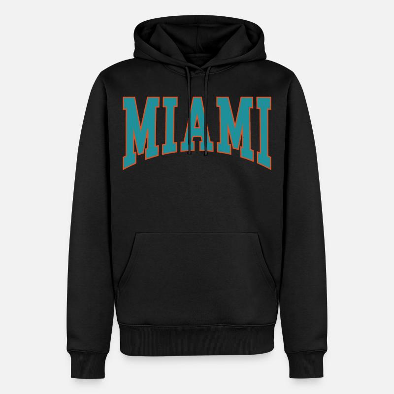 Miami - Männer Premium Bio Hoodie - Schwarz