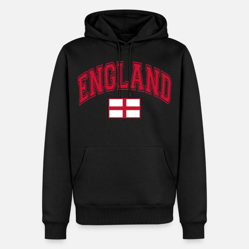 Drapeau de l’Angleterre - Sweat à capuche Premium bio Homme - noir