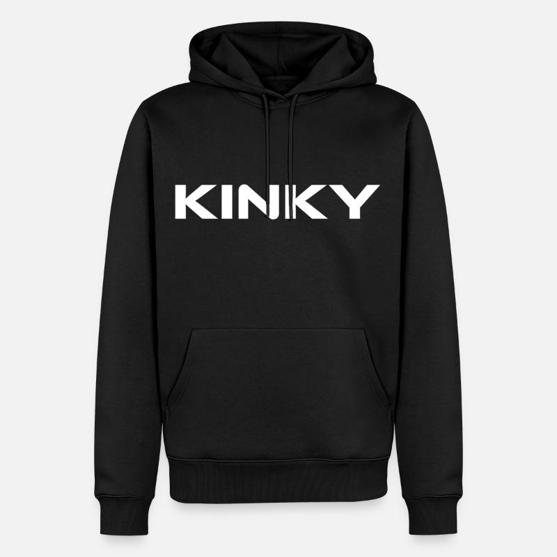 Conception de police « Kinky » - Sweat à capuche Premium bio Homme - noir