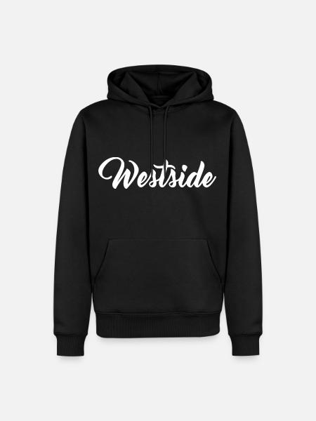 Westside Westen West - Männer Premium Bio Hoodie - Schwarz