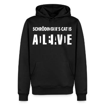 Schrodinger's Cat Physics Nerd Geek Gift - Men’s Premium Organic Hoodie - black - Front - Nico (187cm)