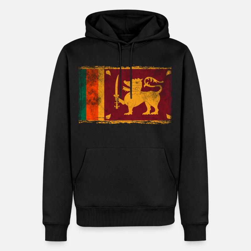 Drapeau du Sri Lanka - Sweat à capuche Premium bio Homme - noir