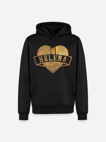 Helena Hearts Gold - Men’s Premium Organic Hoodie - black