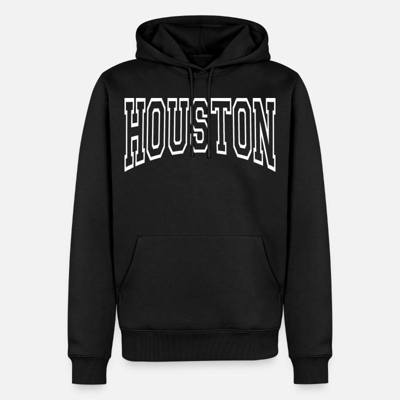 Houston - Männer Premium Bio Hoodie - Schwarz