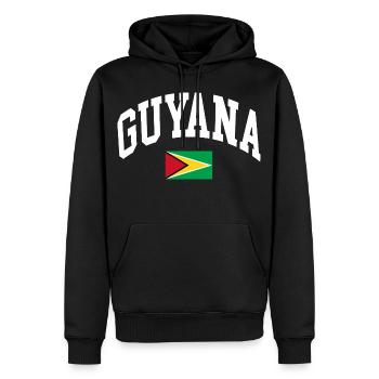Guyana - Sweat à capuche Premium bio Homme - noir - Devant - Nico (187cm)