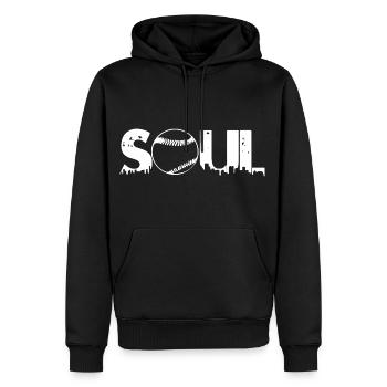 Baseball Soul - Men’s Premium Organic Hoodie - black - Front - Nico (187cm)