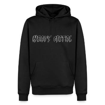Schwermetall - Männer Premium Bio Hoodie - Schwarz - Vorne - Nico (187cm)