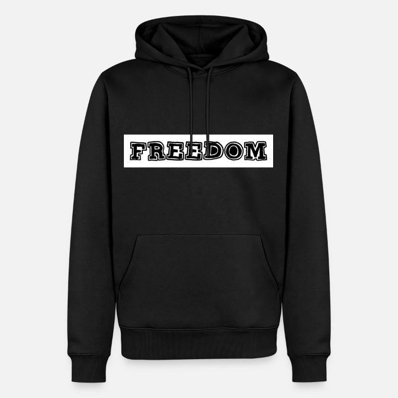 FREEDOM - Sweat à capuche Premium bio Homme - noir