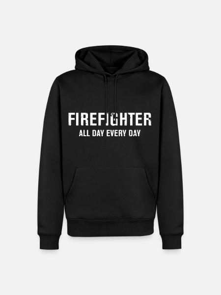 Firefighter All Day Every Day - Men’s Premium Organic Hoodie - black