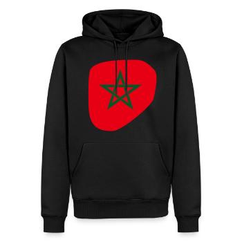 Drapeau Marocain Maroc Étoile Marocaine - Sweat à capuche Premium bio Homme - noir - Devant - Nico (187cm)