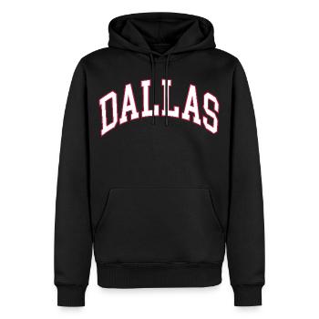 Dallas - Sweat à capuche Premium bio Homme - noir - Devant - Nico (187cm)