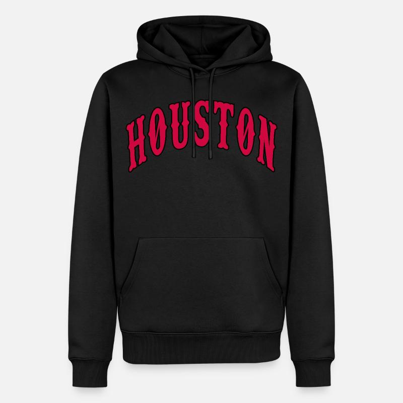 Houston - Männer Premium Bio Hoodie - Schwarz