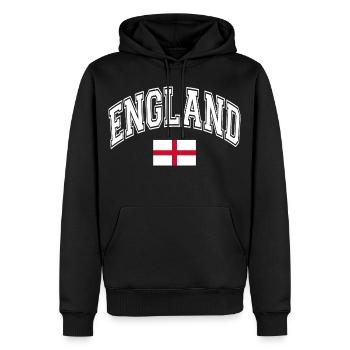 Drapeau de l’Angleterre - Sweat à capuche Premium bio Homme - noir - Devant - Nico (187cm)