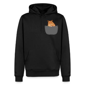 Hamster bag - hamster gift - Men’s Premium Organic Hoodie - black - Front - Nico (187cm)