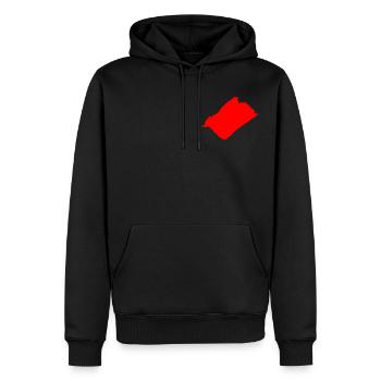Stain - Ink - Men’s Premium Organic Hoodie - black - Front - Nico (187cm)