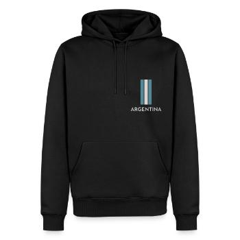 Flagge von Argentinien, Argentinischer Stolz - Männer Premium Bio Hoodie - Schwarz - Vorne - Nico (187cm)